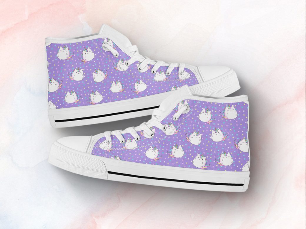 Purple Unicorn Shoes | Custom High Top Sneakers For Kids & Adults