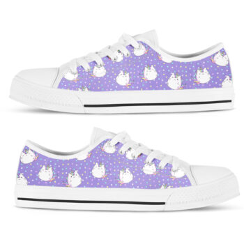 Purple Unicorn Shoes | Custom Low Tops Sneakers For Kids & Adults
