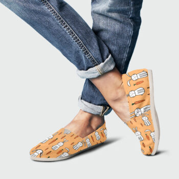 Carrot Rabbit Shoes | Custom Canvas Sneakers For Kids & Adults