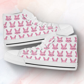 Pink Rabbit Shoes | Custom High Top Sneakers For Kids & Adults