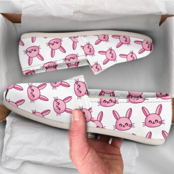 Pink Bunny Girls Shoes | Custom Canvas Sneakers For Kids & Adults