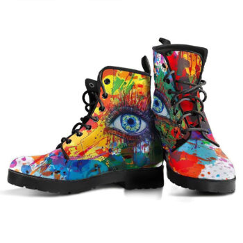 Rainbow Eye Handcrafted Boots