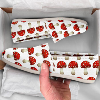Red Mushroom Shoes | Custom Canvas Sneakers For Kids & Adults