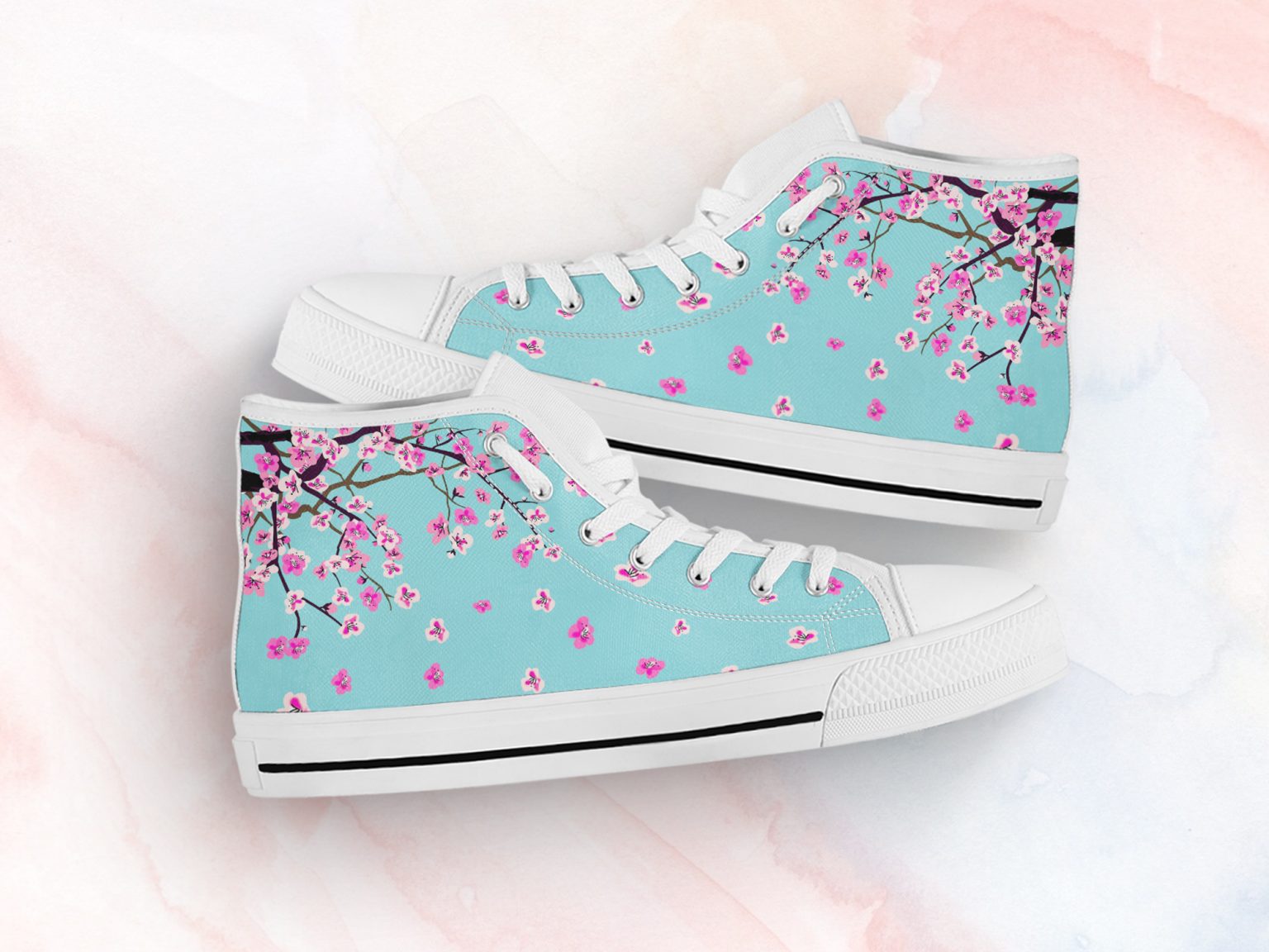 Sakura Flower Shoes | Custom Canvas Sneakers For Kids & Adults