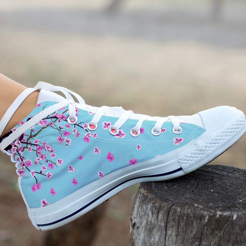 Sakura Flower Shoes | Custom High Top Sneakers For Kids & Adults
