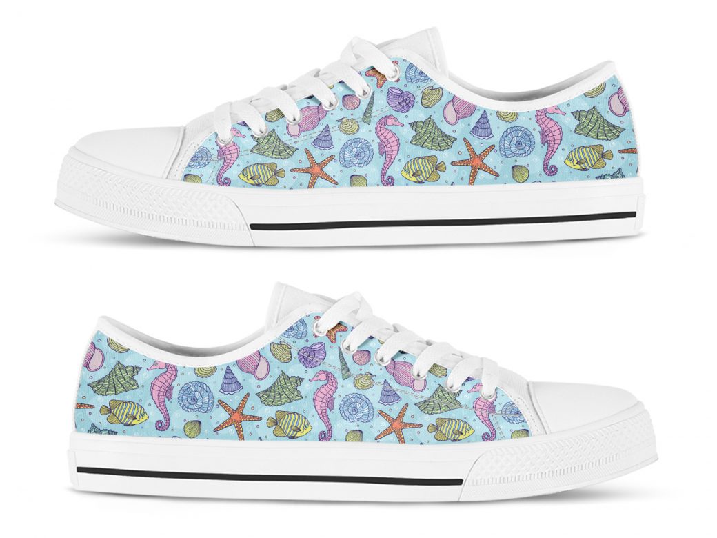 Sea Lover Shoes | Custom Low Tops Sneakers For Kids & Adults