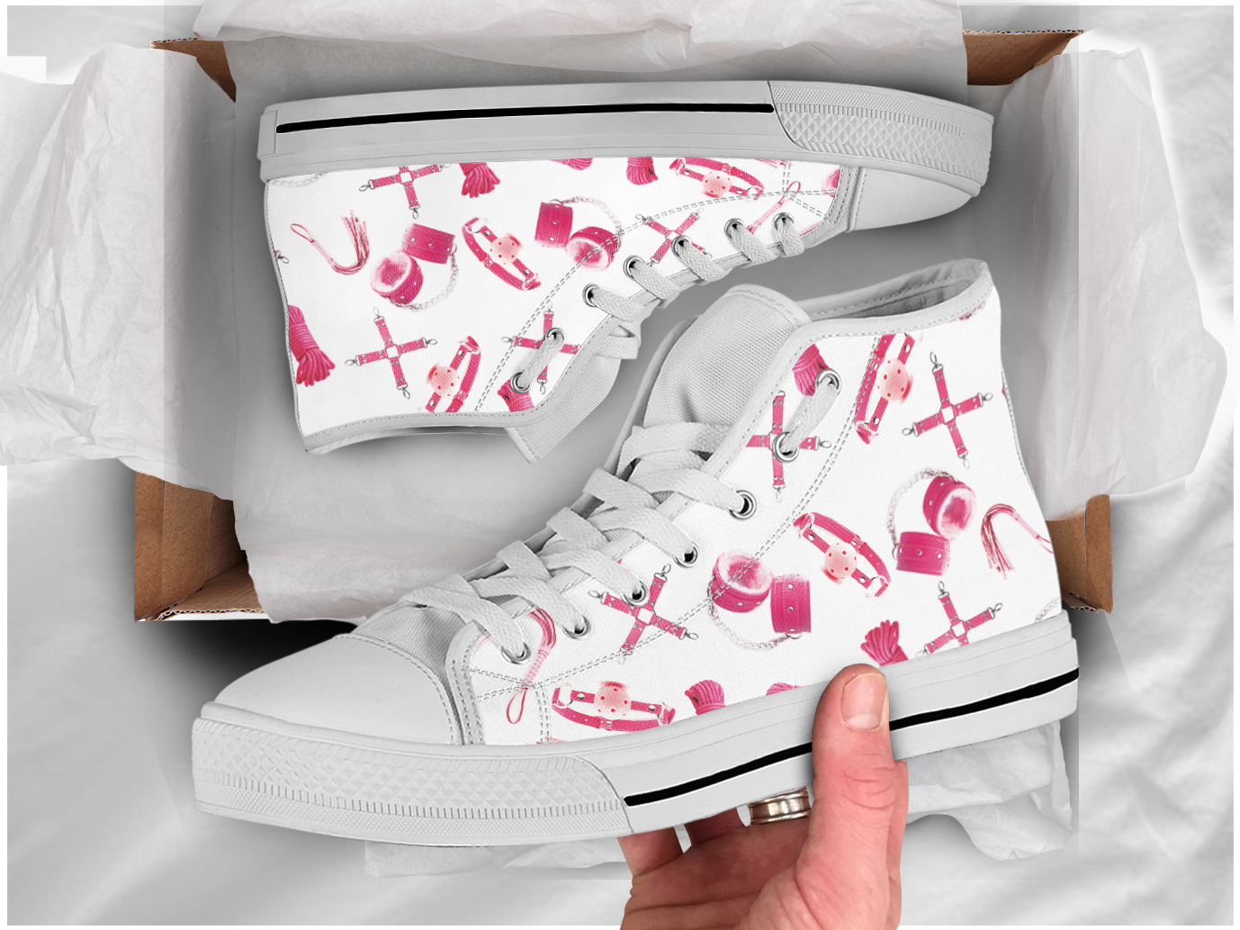 Pink Sex Toys Shoes | Custom High Top Sneakers For Kids & Adults