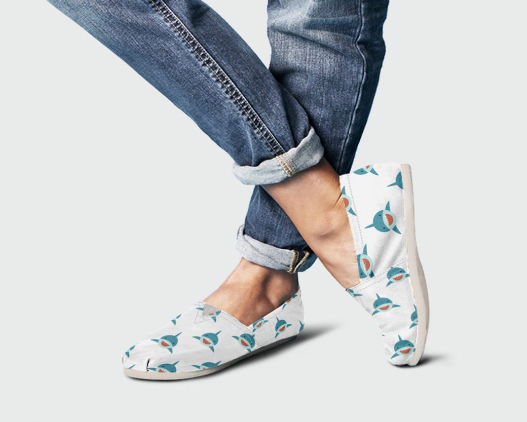 Womens Shark Shoes | Custom Canvas Sneakers For Kids & Adults