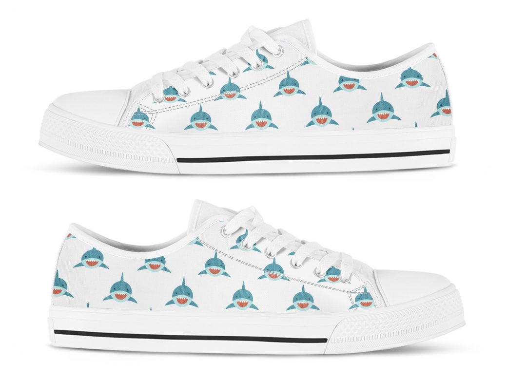 Shark Beach Shoes | Custom Low Tops Sneakers For Kids & Adults