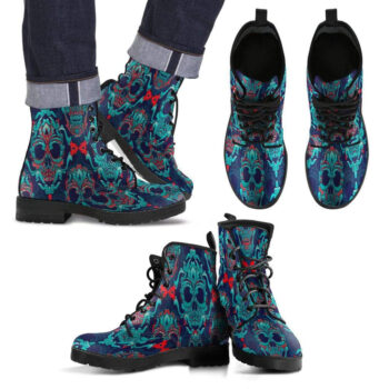 Np Skull Mens Leather Boots