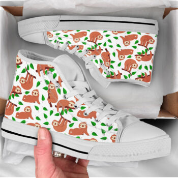 Sloth Gift Shoes | Custom High Top Sneakers For Kids & Adults