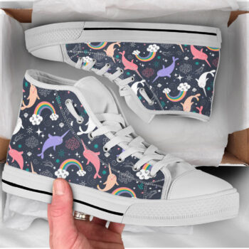 Space Narwhal Shoes | Custom High Top Sneakers For Kids & Adults