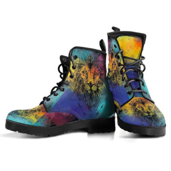 Spiritual Lion Dream Catcher Womens Leather Boots