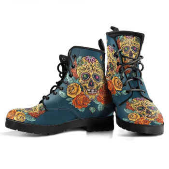 Sugar Skull Handcrafted Boots 1