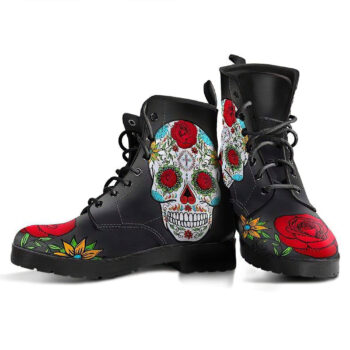 Sugar Skull Womens Leather Boots