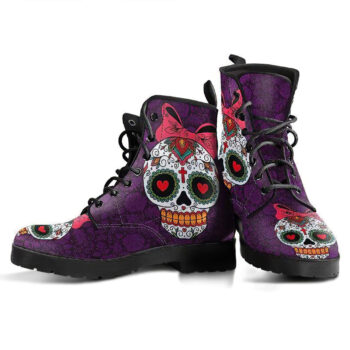 Sugar Skull Womens Leather Boots 3