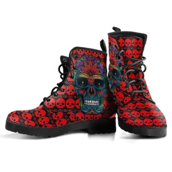 Sugar Skull Womens Leather Boots 4