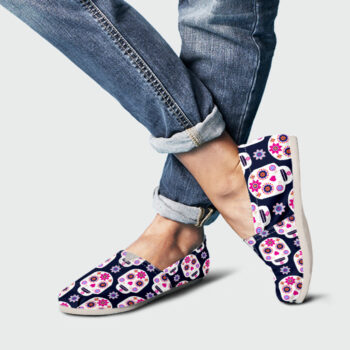 Womens Sugar Skull Shoes | Custom Canvas Sneakers For Kids & Adults