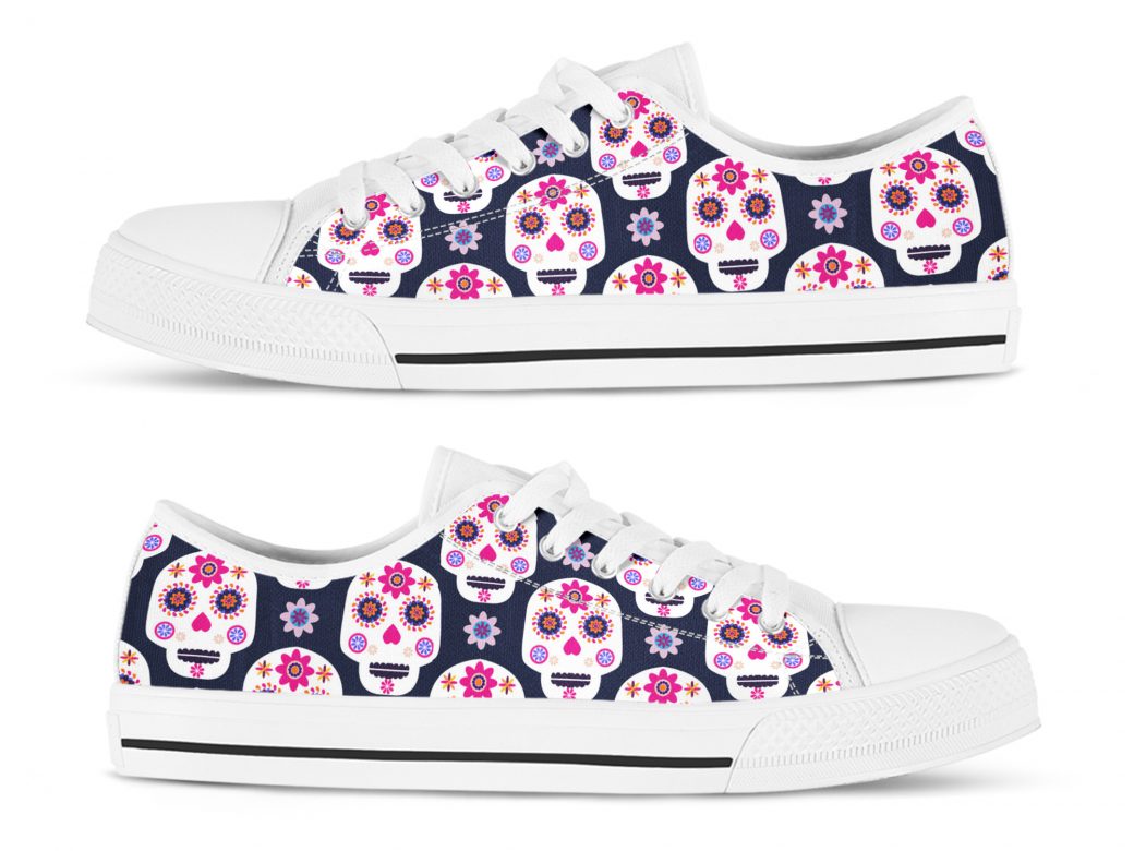 Sugarskull Shoes | Custom Low Tops Sneakers For Kids & Adults