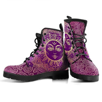 Sun Henna Flowers Handcrafted Boots V3