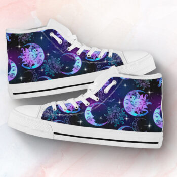 Galaxy Moon Shoes | Custom High Top Sneakers For Kids & Adults