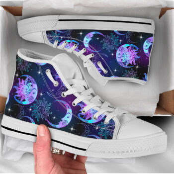 Galaxy Moon Shoes | Custom High Top Sneakers For Kids & Adults
