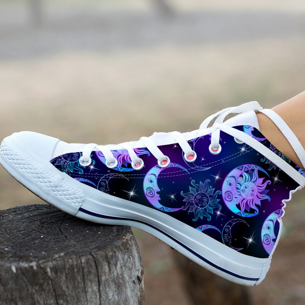 Galaxy Moon Shoes | Custom High Top Sneakers For Kids & Adults