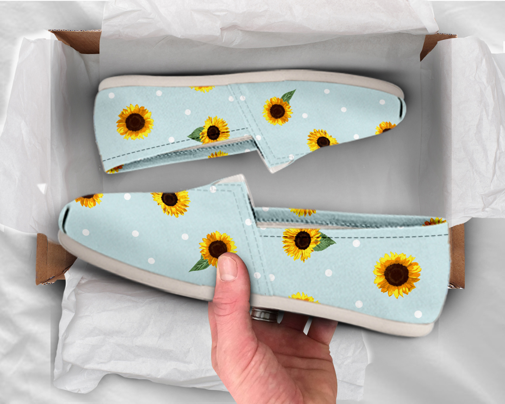 Slip-On Sunflower Shoes | Custom Canvas Sneakers For Kids & Adults