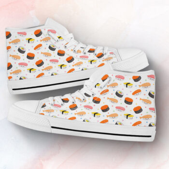 Sushi Printed Shoes | Custom High Top Sneakers For Kids & Adults
