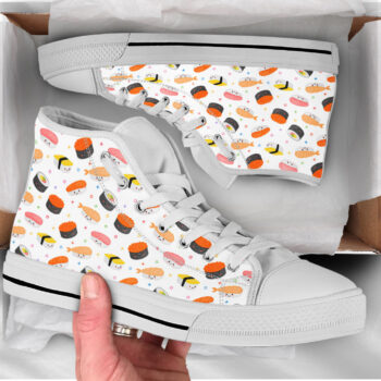 Sushi Printed Shoes | Custom High Top Sneakers For Kids & Adults
