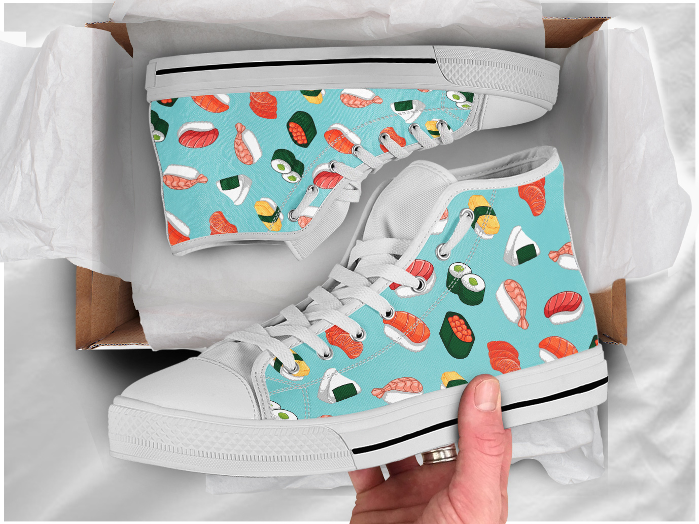 Sushi Lover Shoes | Custom High Top Sneakers For Kids & Adults