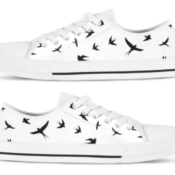 Swallow Print Shoes | Custom Low Tops Sneakers For Kids & Adults