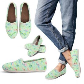 Green Dragonfly Shoes | Custom Canvas Sneakers For Kids & Adults