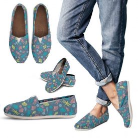 Blue Dragonfly Shoes | Custom Canvas Sneakers For Kids & Adults
