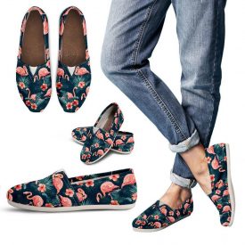 Pink Flamingo Shoes | Custom Canvas Sneakers For Kids & Adults