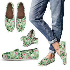 Flamingo Printed Shoes | Custom Canvas Sneakers For Kids & Adults