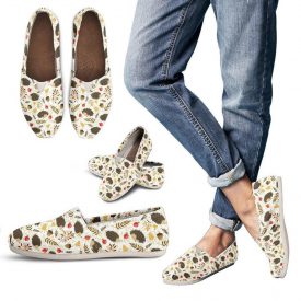 Hedgehog Slip On Shoes | Custom Canvas Sneakers For Kids & Adults