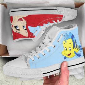 Little Mermaid Shoes | Custom High Top Sneakers For Kids & Adults