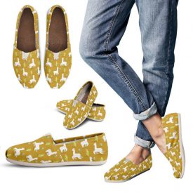 Mustard Llama Shoes | Custom Canvas Sneakers For Kids & Adults