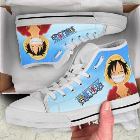 One Piece Luffy Shoes | Custom High Top Sneakers For Kids & Adults