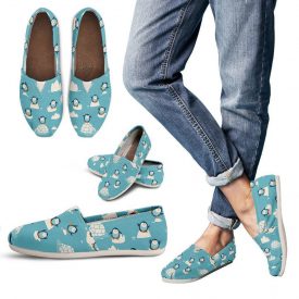 Cartoon Penguin Shoes | Custom Canvas Sneakers For Kids & Adults