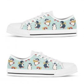 Penguins Flat shoes | Custom Low Tops Sneakers For Kids & Adults