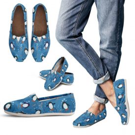 Penguin Pattern Shoes | Custom Canvas Sneakers For Kids & Adults