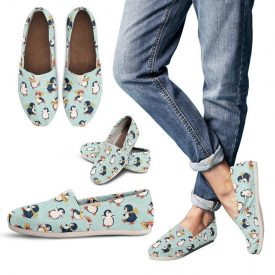 Adorable Penguin Shoes | Custom Canvas Sneakers For Kids & Adults