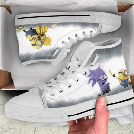 Purple Minion Shoes | Custom High Top Sneakers For Kids & Adults