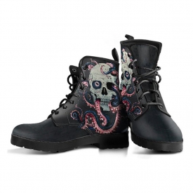Black Skull Boots