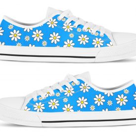 Floral Daisy Shoes | Custom Low Top Sneakers For Kids & Adults