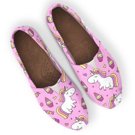 Pink Unicorn Shoes | Custom Canvas Sneakers For Kids & Adults