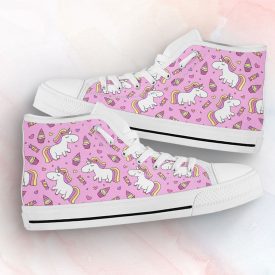 Cute Unicorn Shoes | Custom High Top Sneakers For Kids & Adults