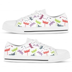 Cute Dragonfly Shoes | Custom Low Tops Sneakers For Kids & Adults